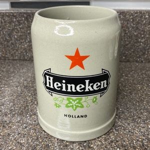 Heineken Red Star Gerz Stoneware Beer Mug 1970’s Vintage‎